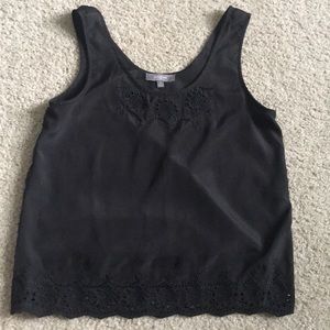 Tank top with embroidered detail